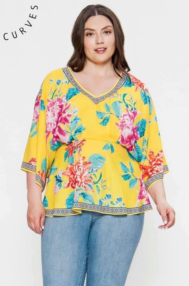 Tropical Yellow Blouse