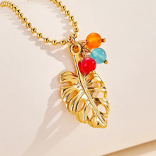 Classic Style Leaves Pendant Necklace