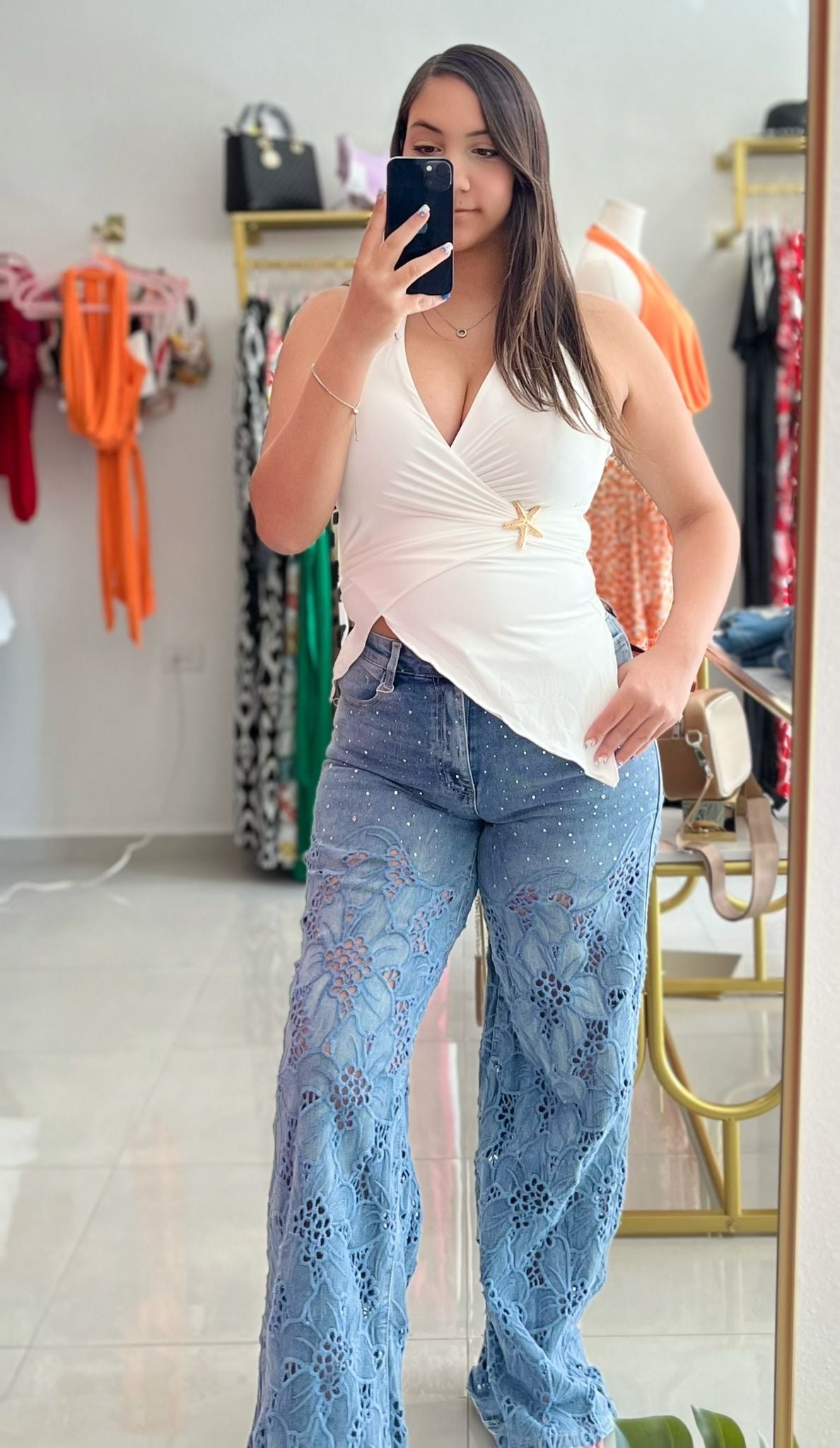 Star Night Top White