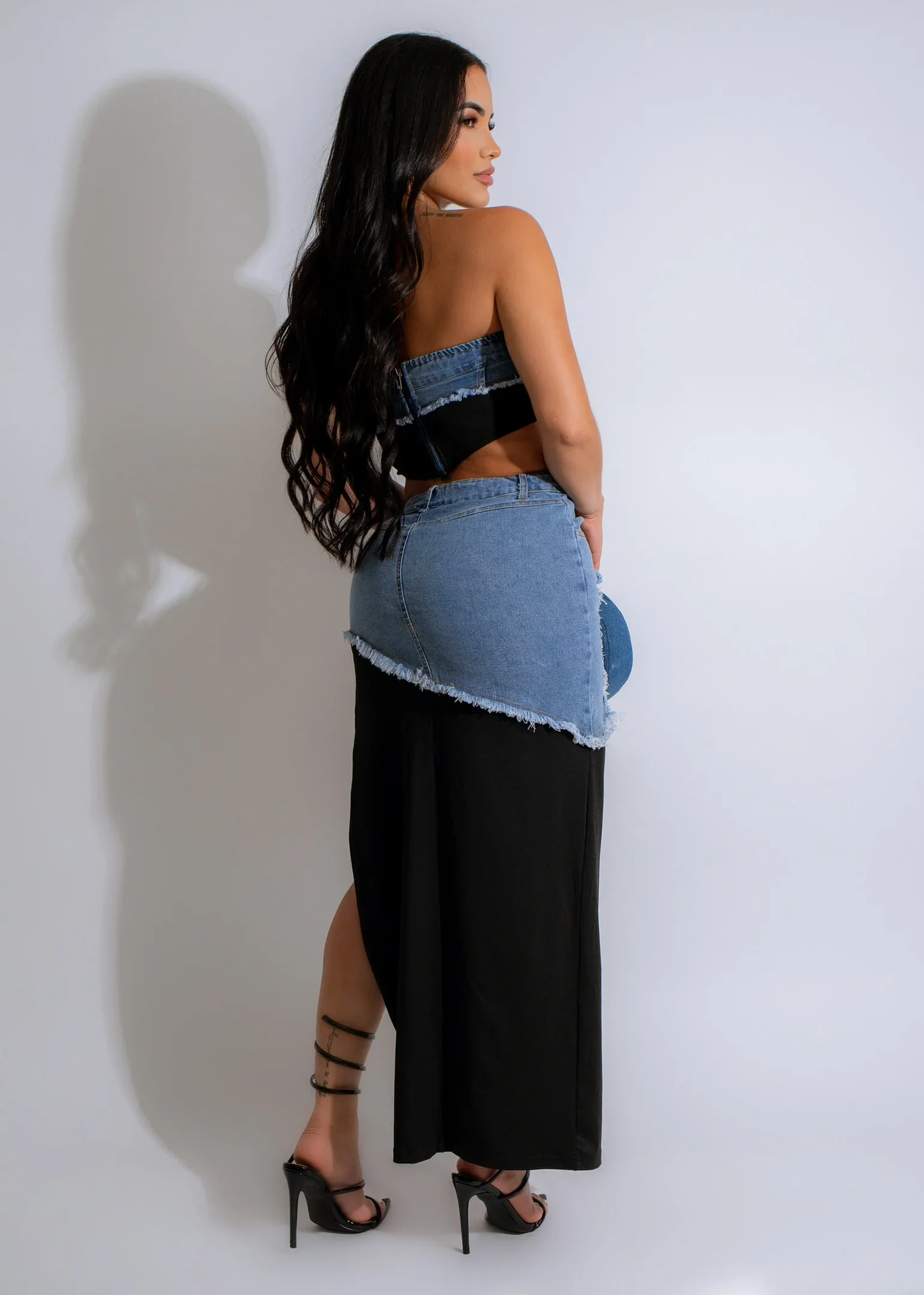 Out of My Way Skirt Set - Black