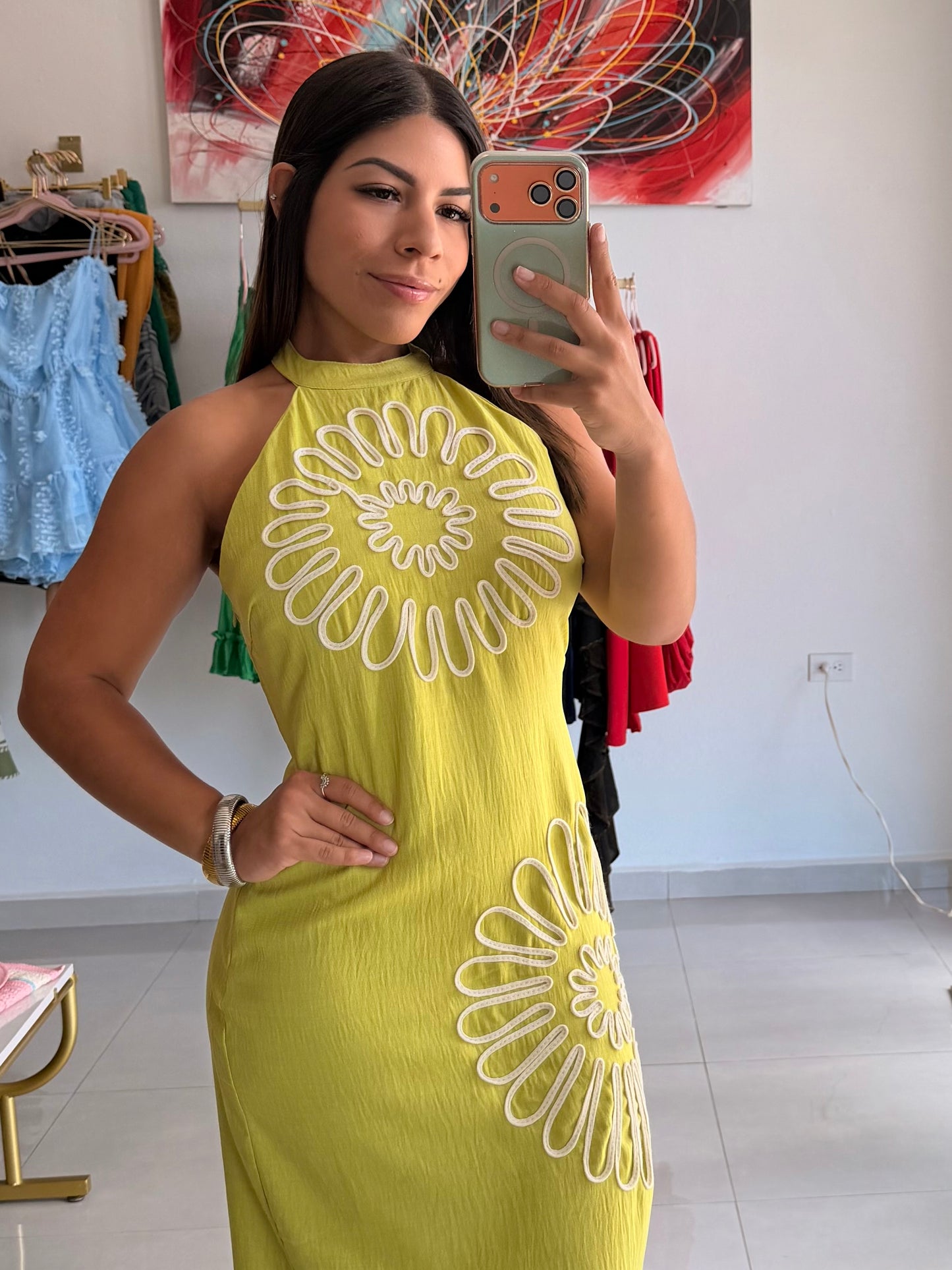 Golden Daisy Maxi Dress
