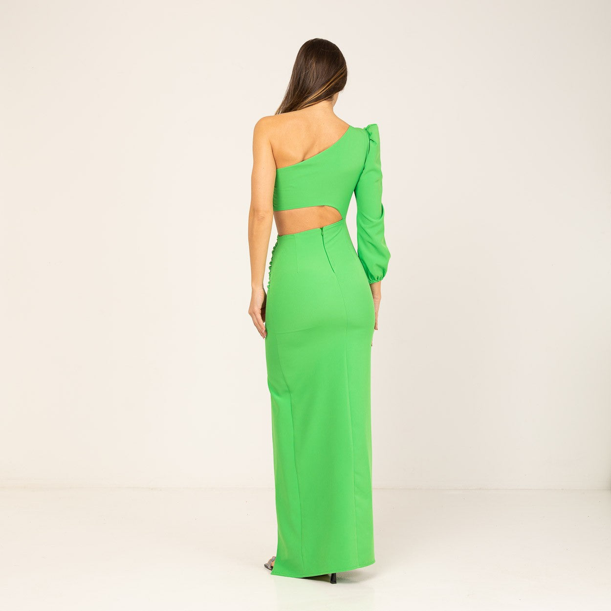 Maxi Dress Chenoa Asimétrico Botones