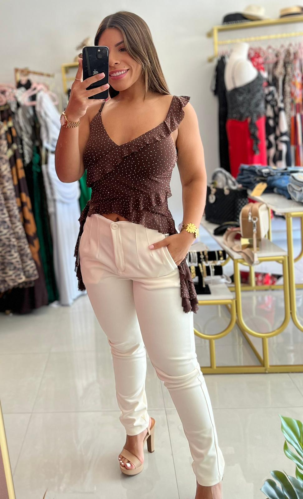 Glow Crop Top - Brown