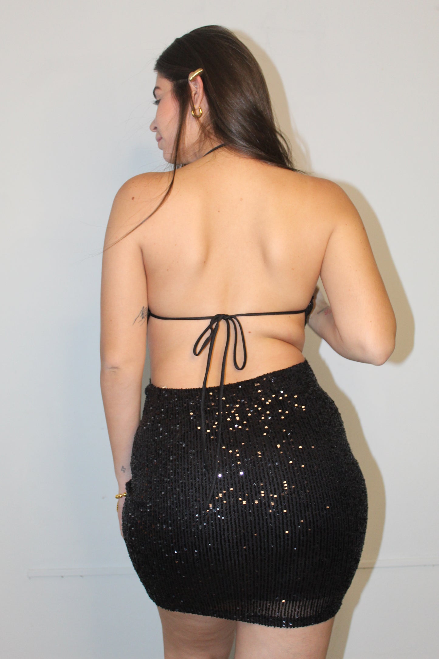 Black Spark Mini Dress