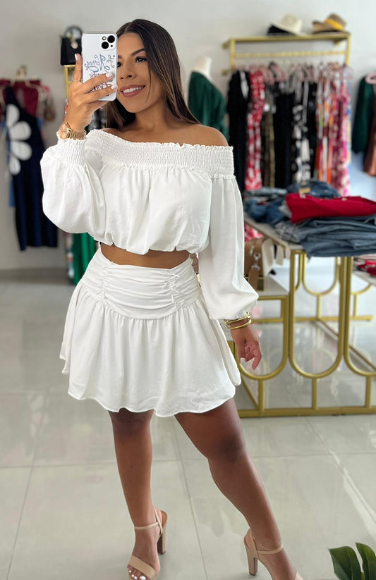 Skirt Set- White
