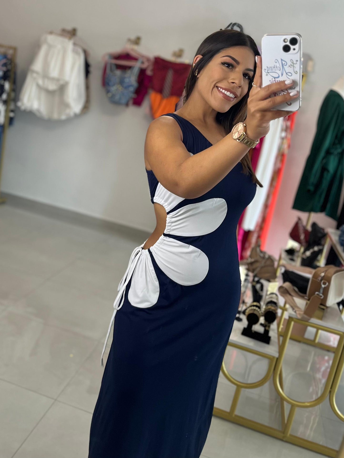 Maxi Dress Navy-Flor