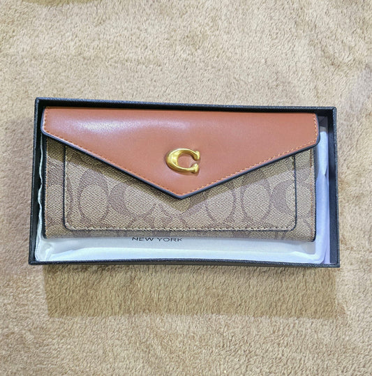 Multi Esential Luxury Wallet- Brown & Cream