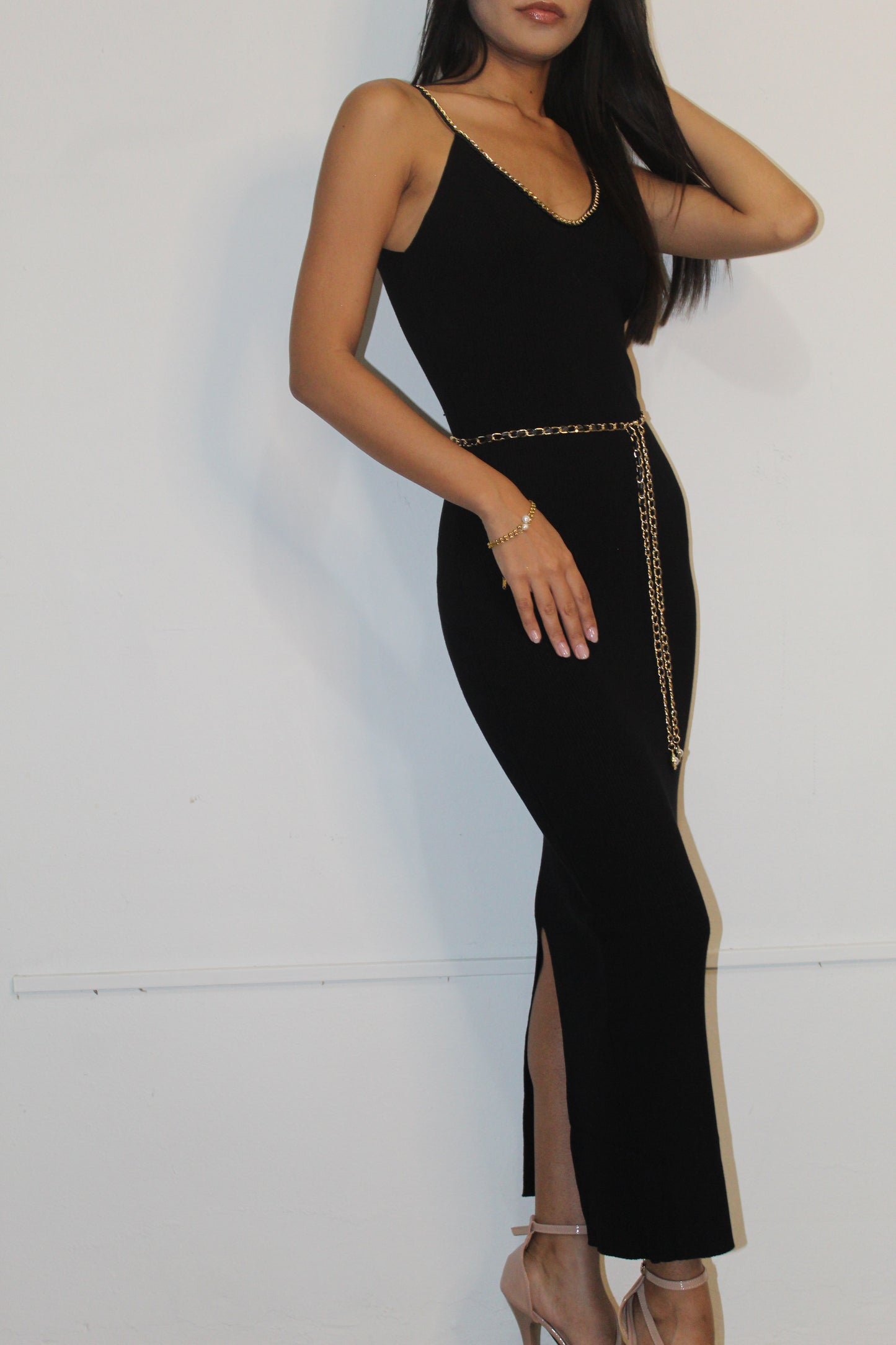 Under Control Midi Dress Black