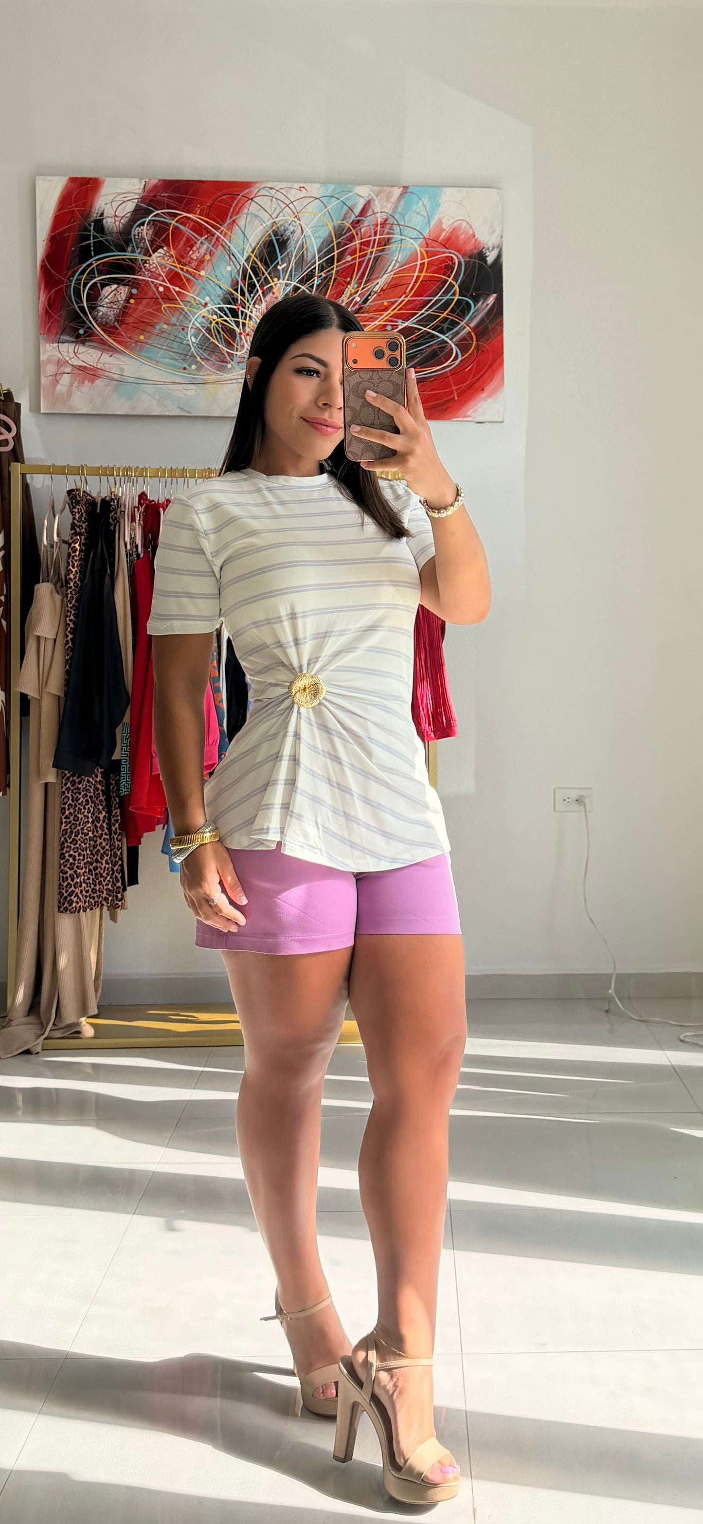 Striped Tee Violet
