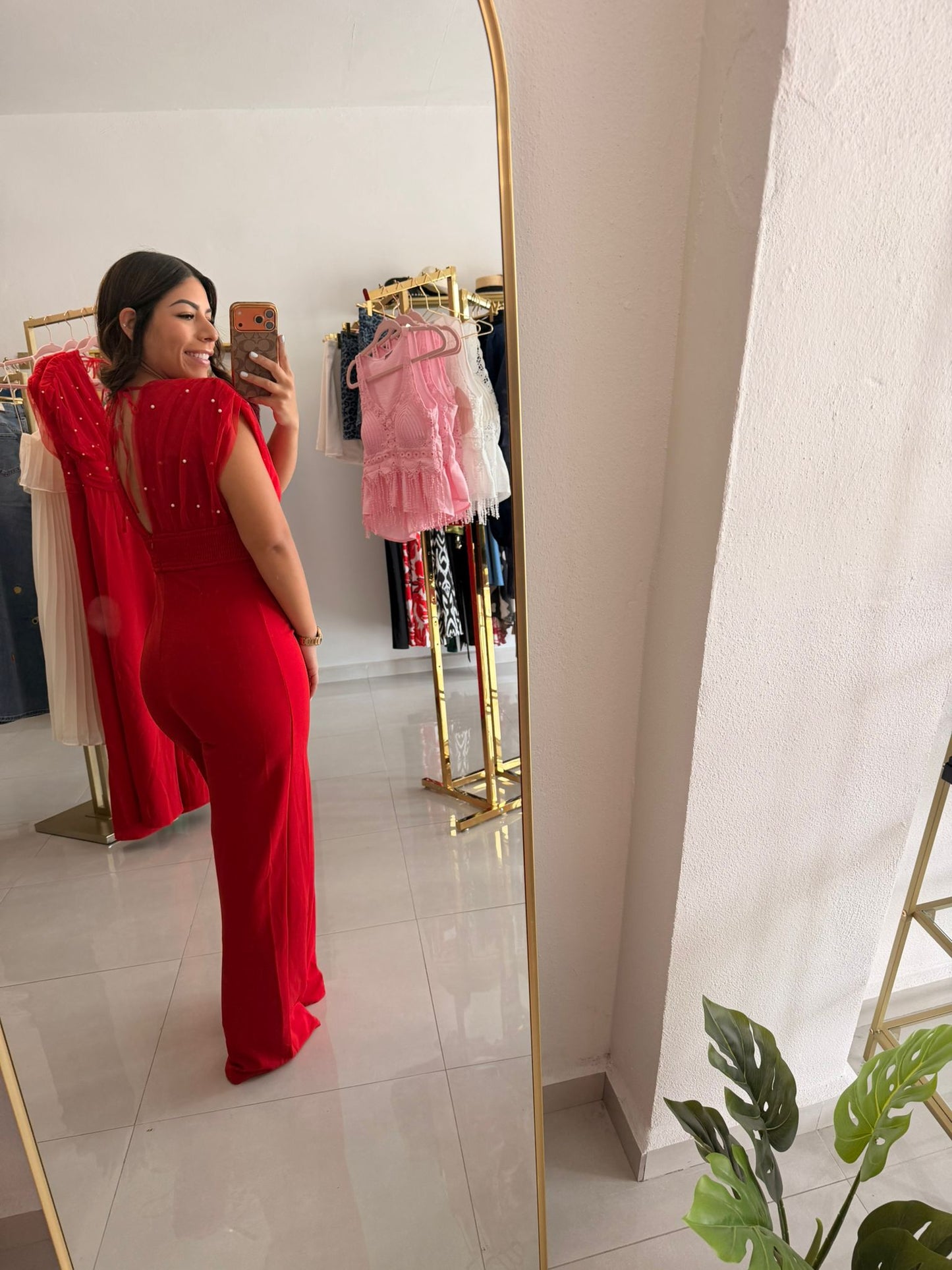 Pearl V Neck Knit Jumpsuit