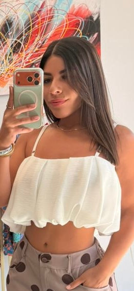 Bubble White Top