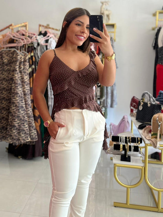 Glow Crop Top - Brown