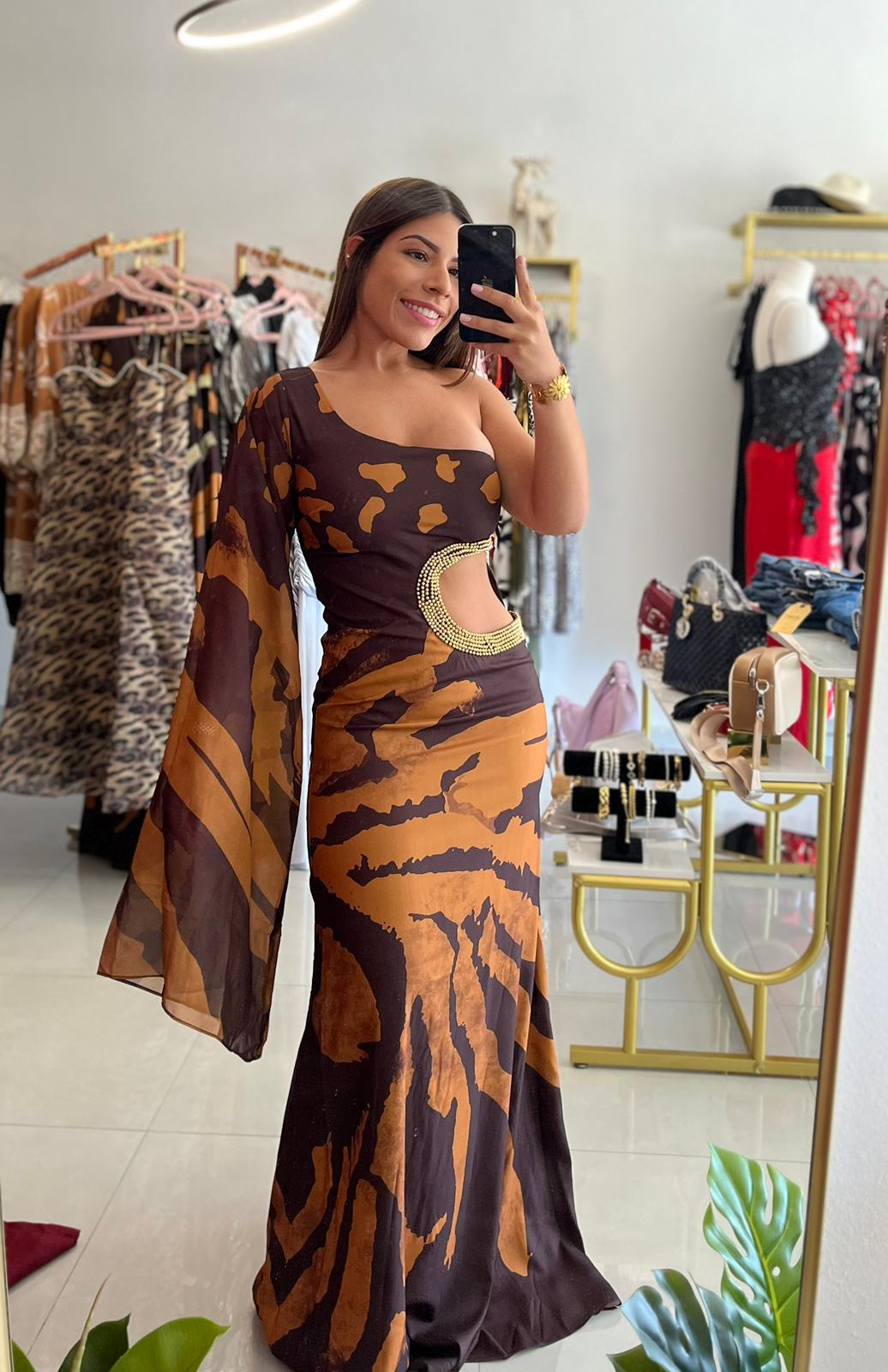 Chase Maxi Dress Brown