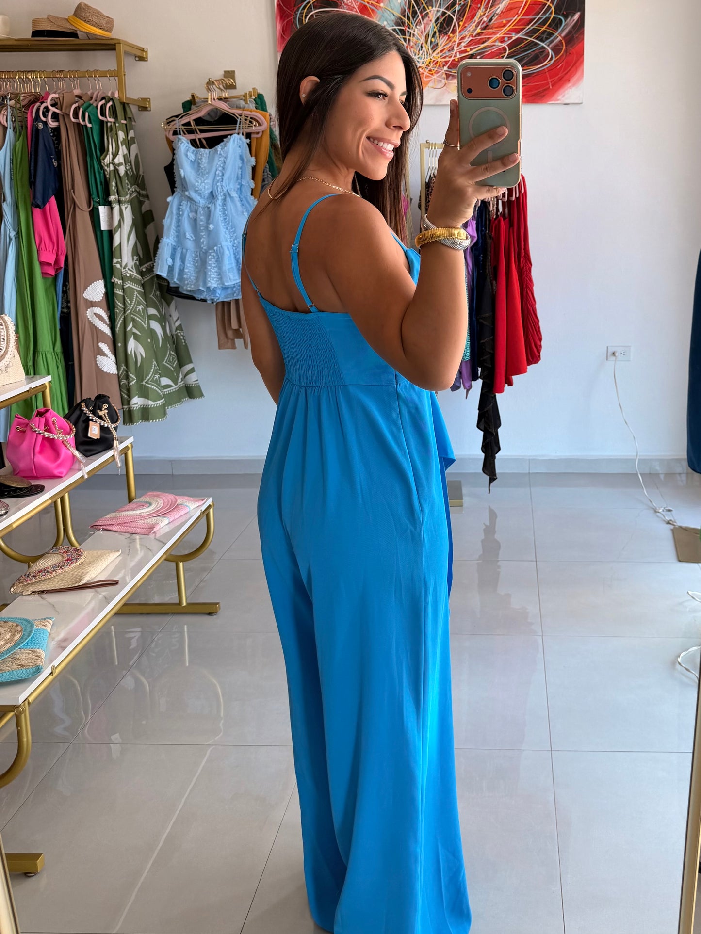 Santorini Blue Jumpsuit