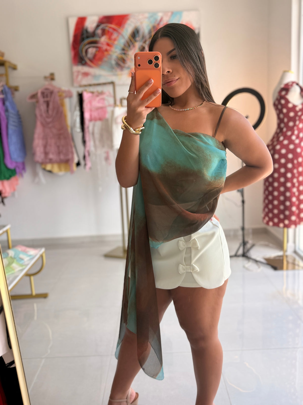 White Bow Skort