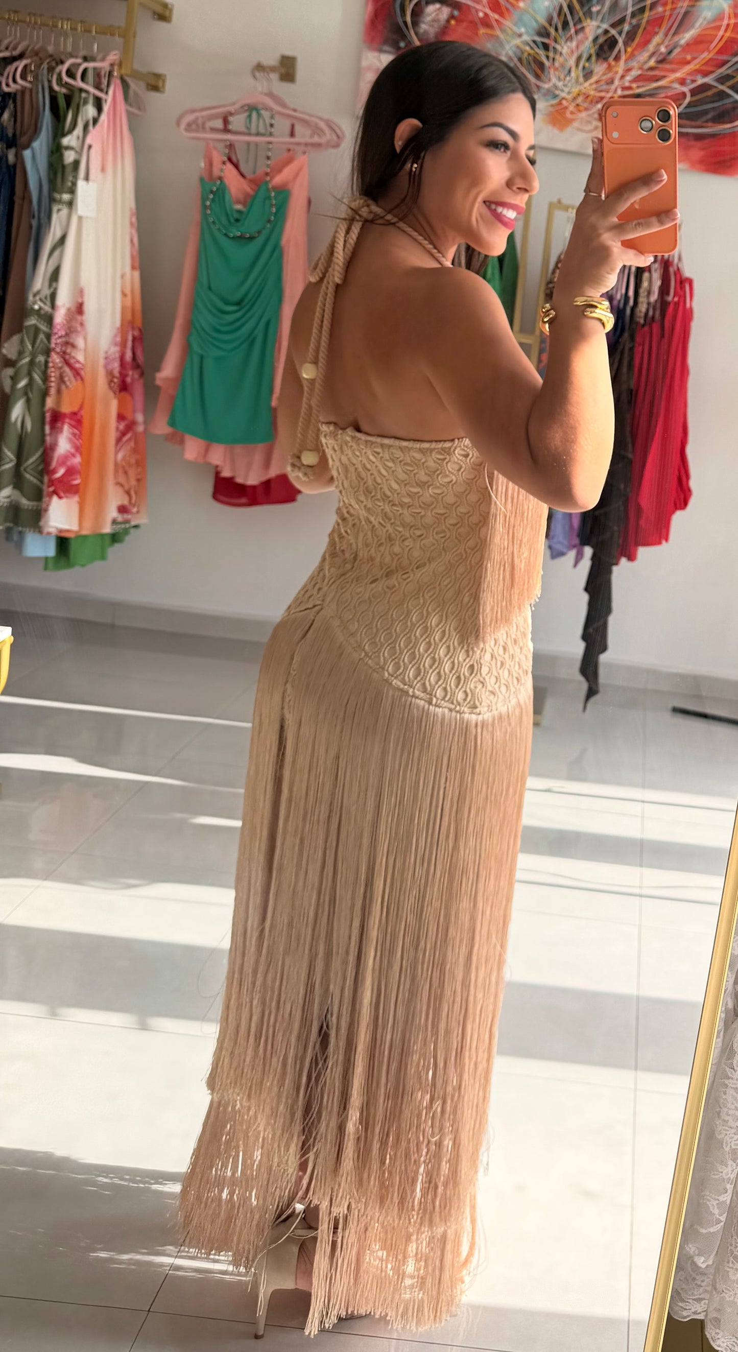 Golden Fringe Dress