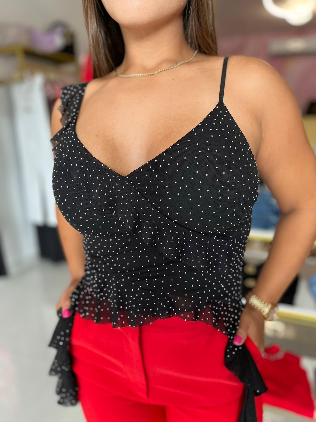 Glow Crop Top- Black