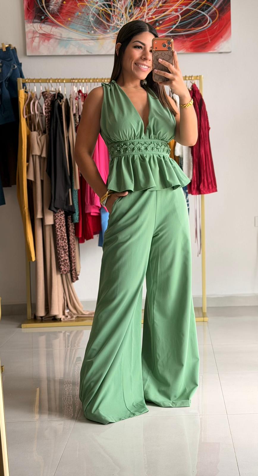 Green Pant Set