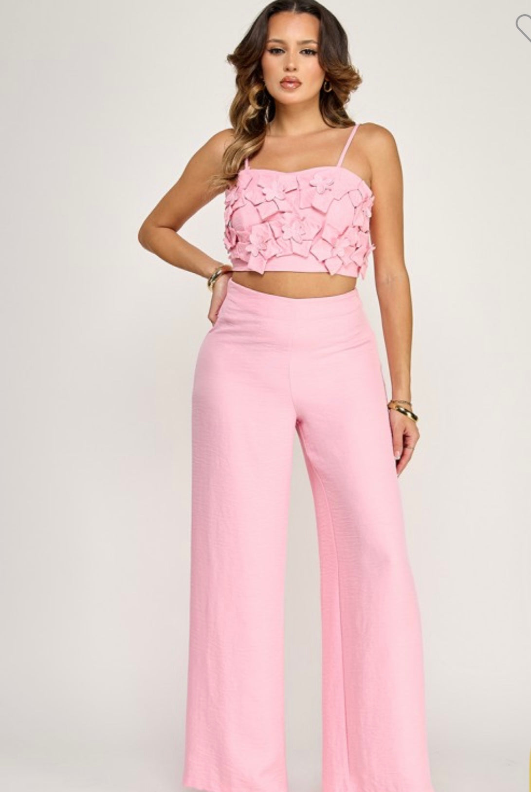 Flower Tube Top Pant Set