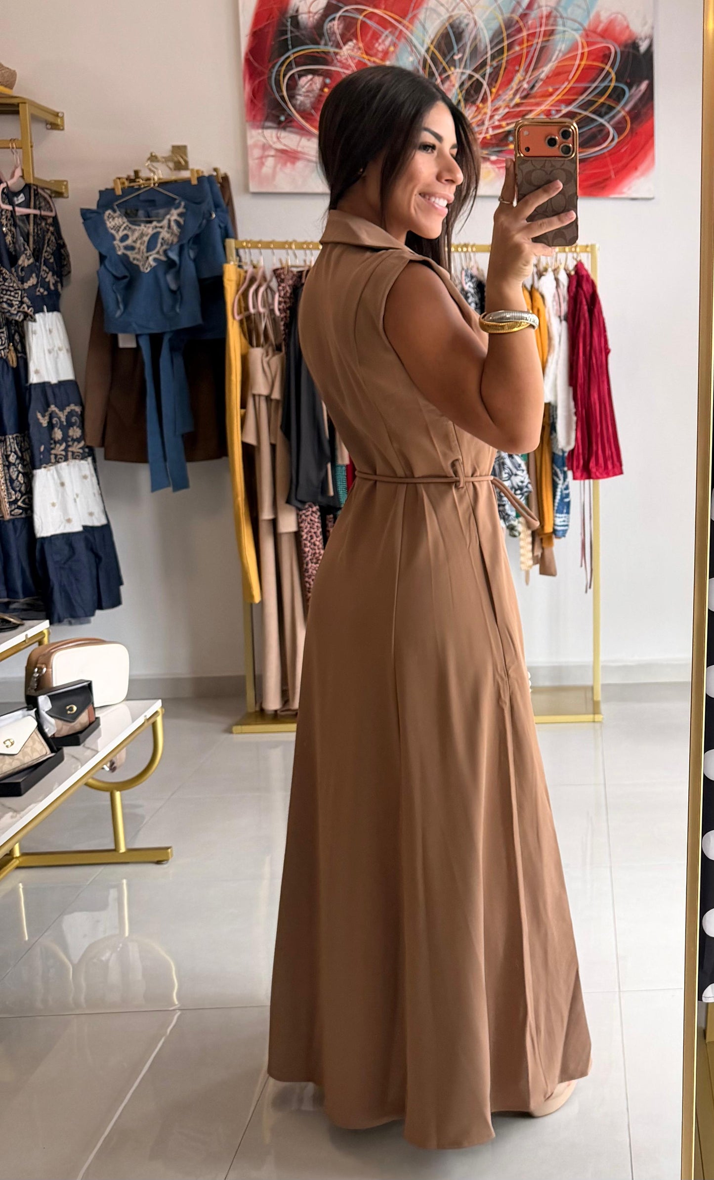 Kakhi Maxi Dress