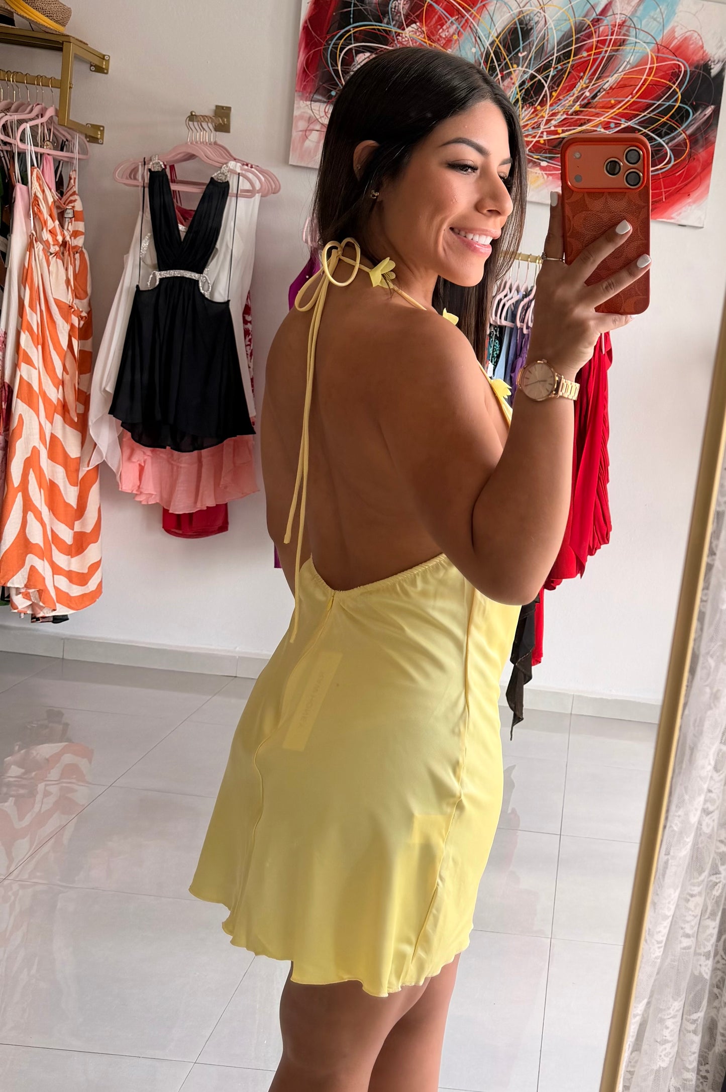 Soleil Satin Mini Dress