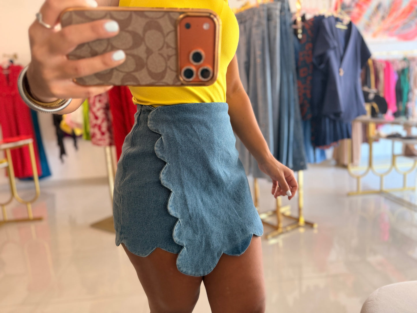 Denim Skort