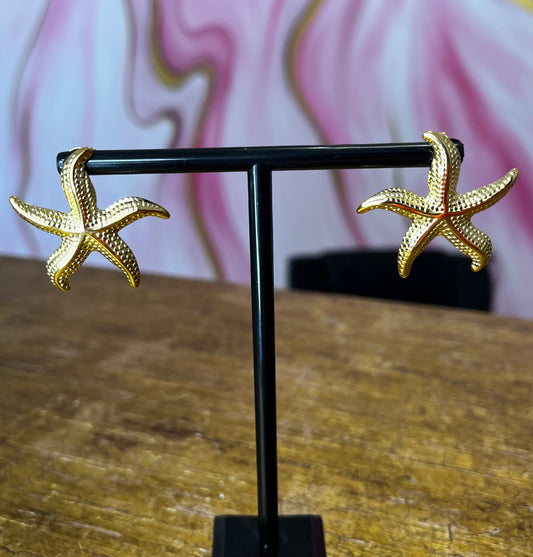 Gold Sea Star Earrings
