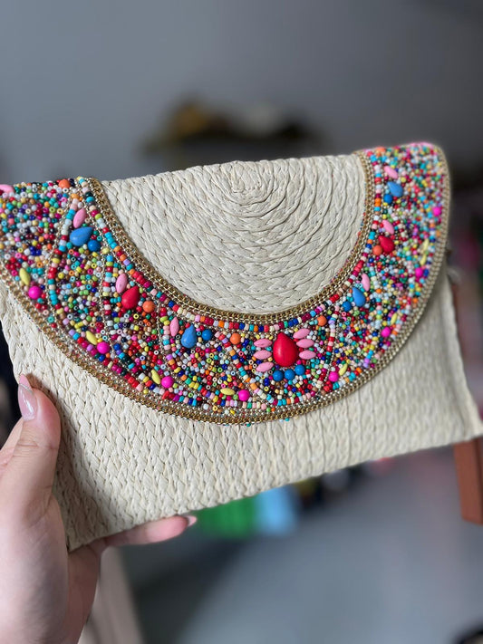 Cartera Sobre /piedras colores