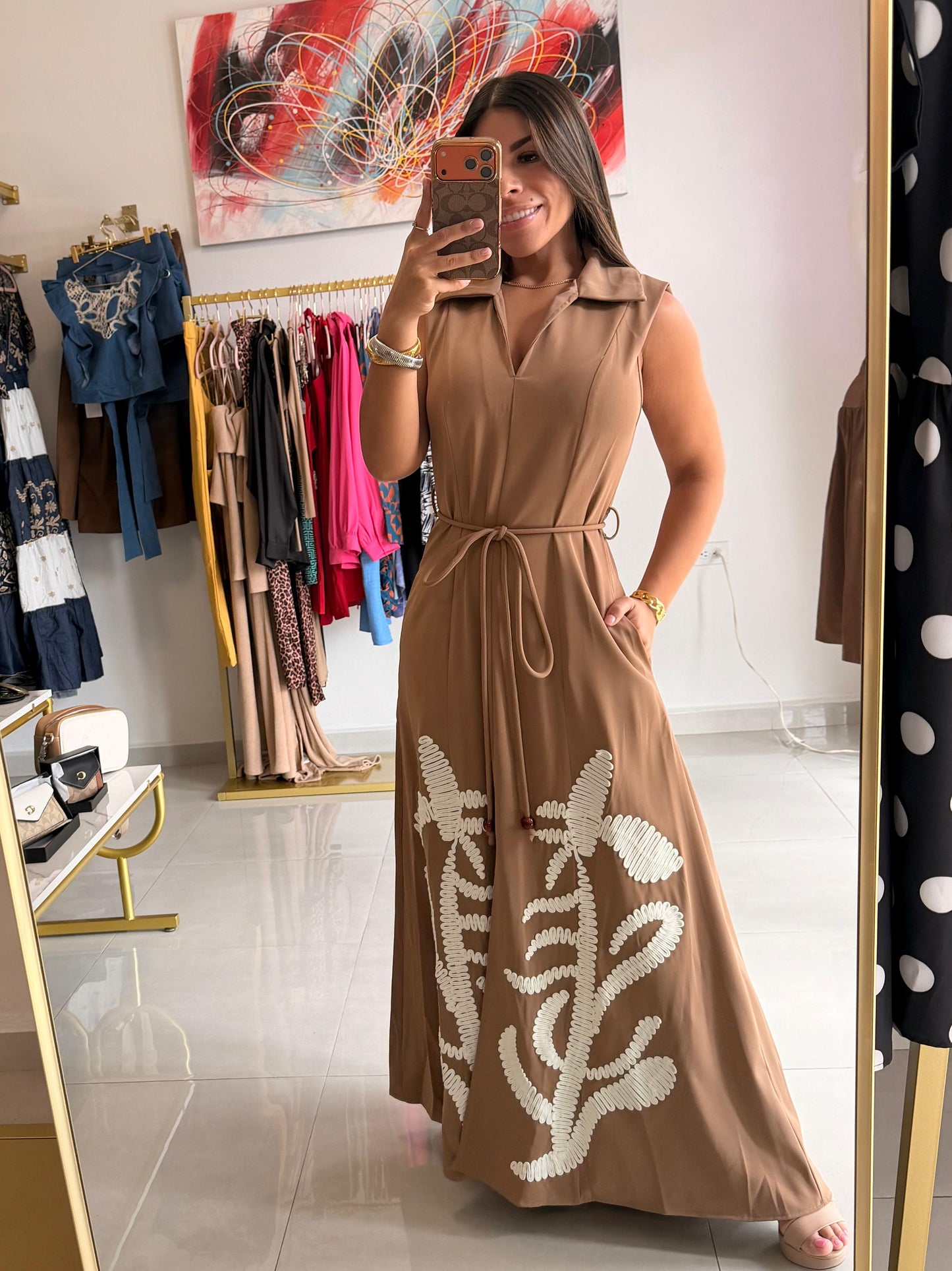 Kakhi Maxi Dress