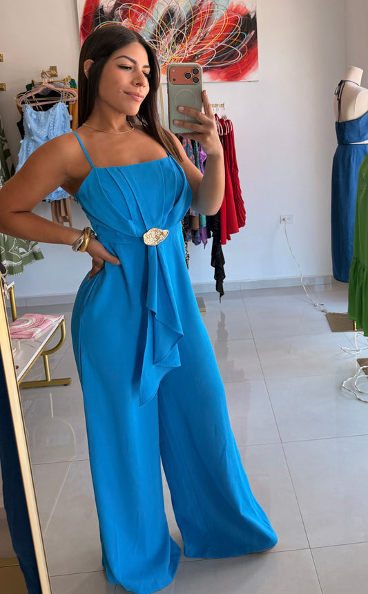 Santorini Blue Jumpsuit