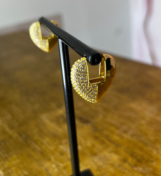Gold heart Earrings