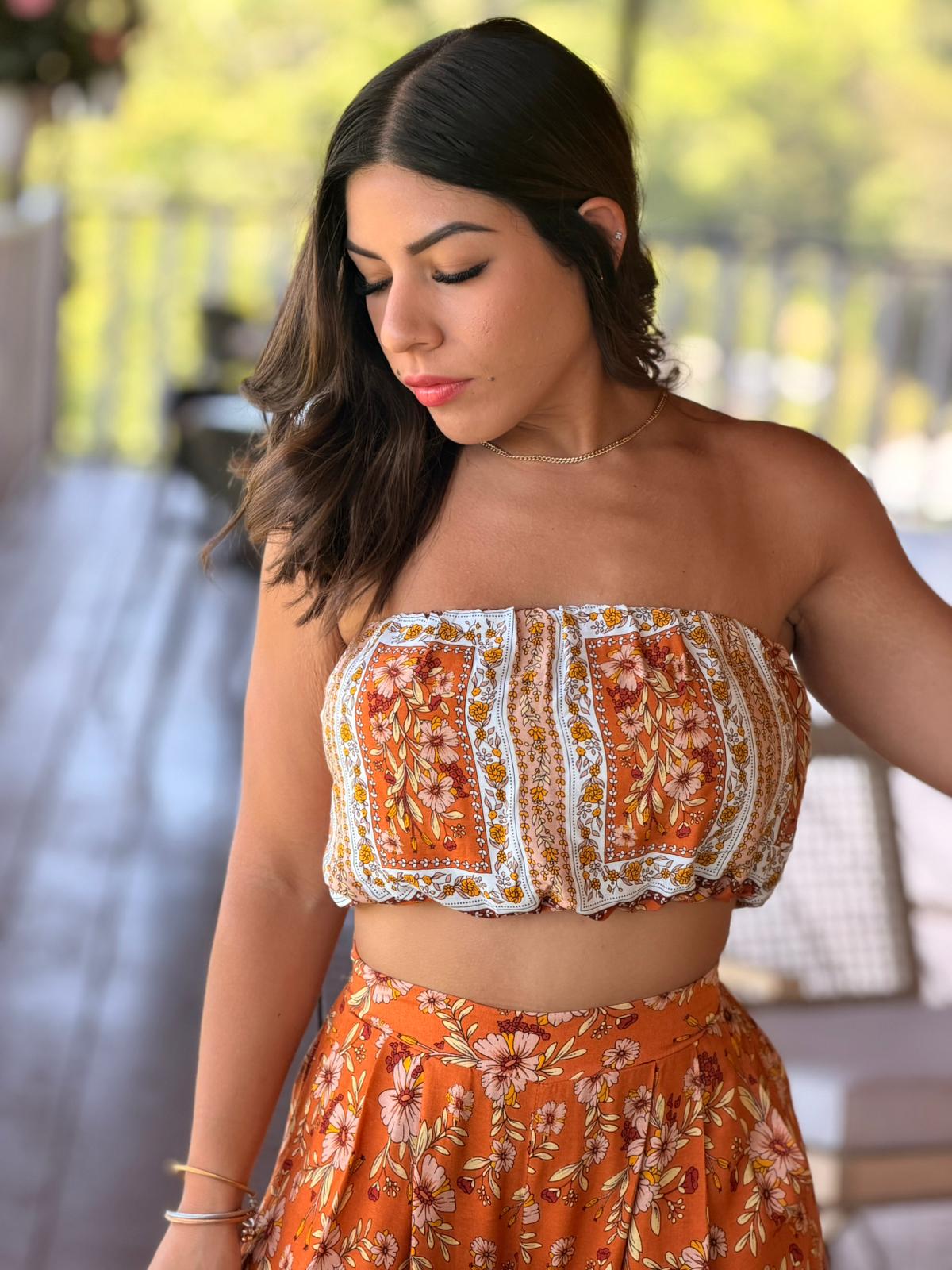 Printed Woven Top & Pants Set