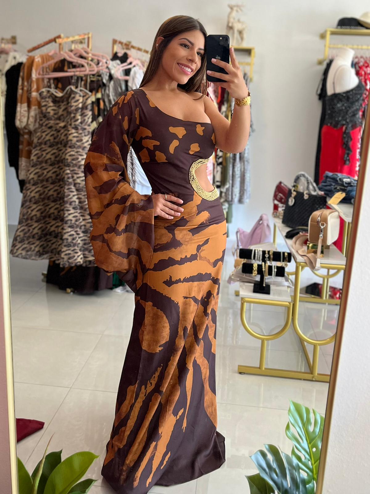 Chase Maxi Dress Brown