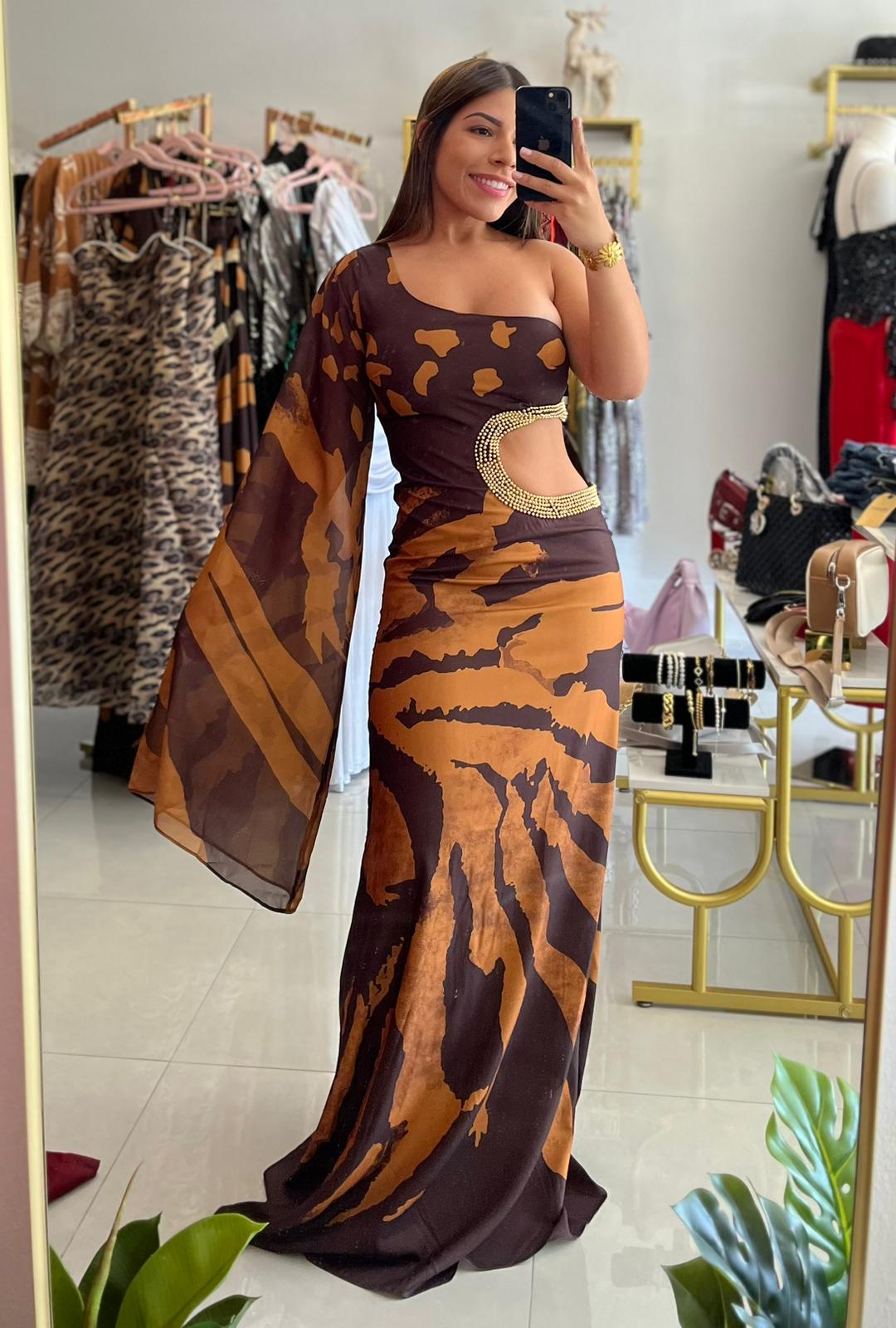 Chase Maxi Dress Brown