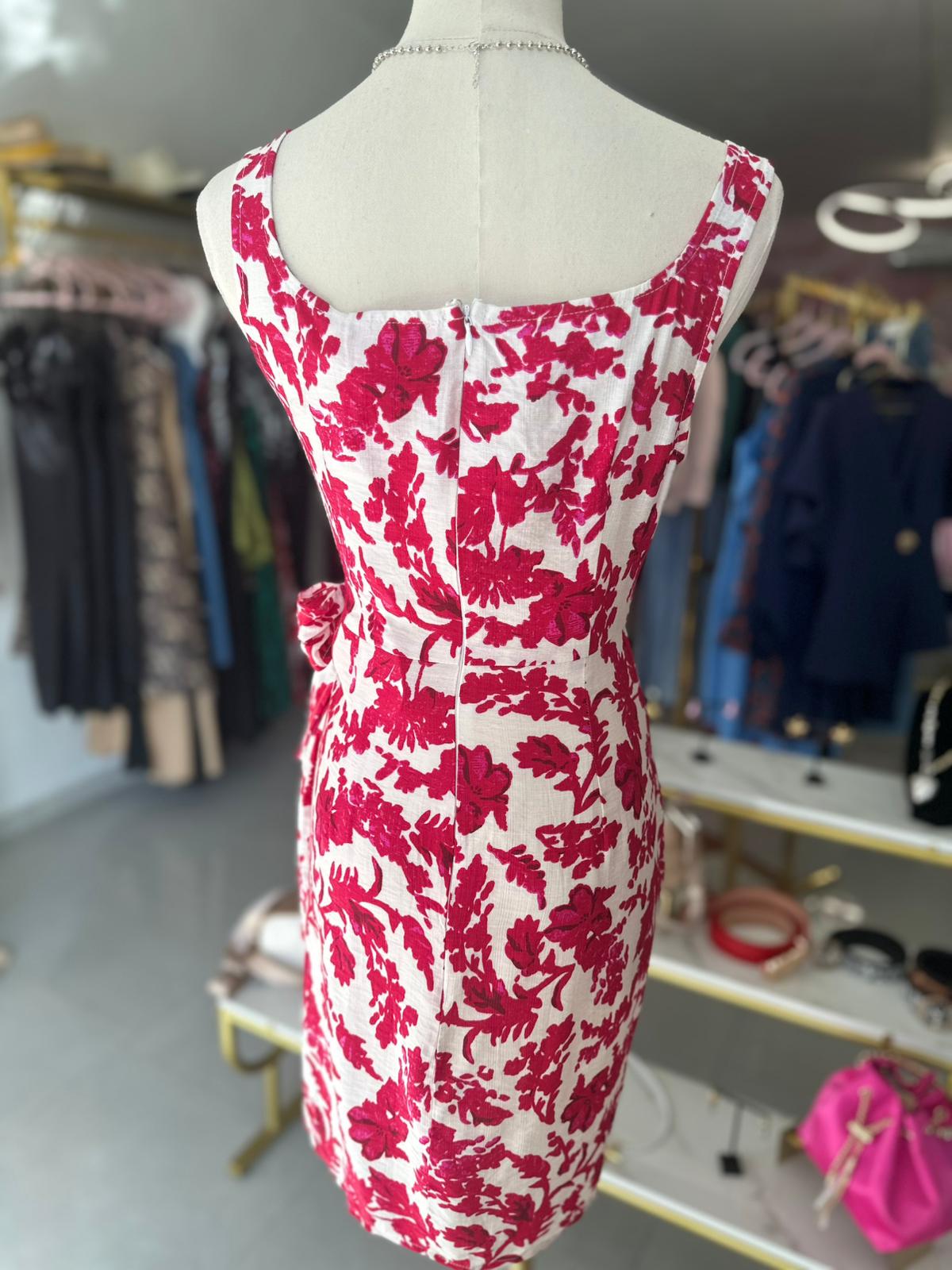 Square Neck Wrap Mini Dress