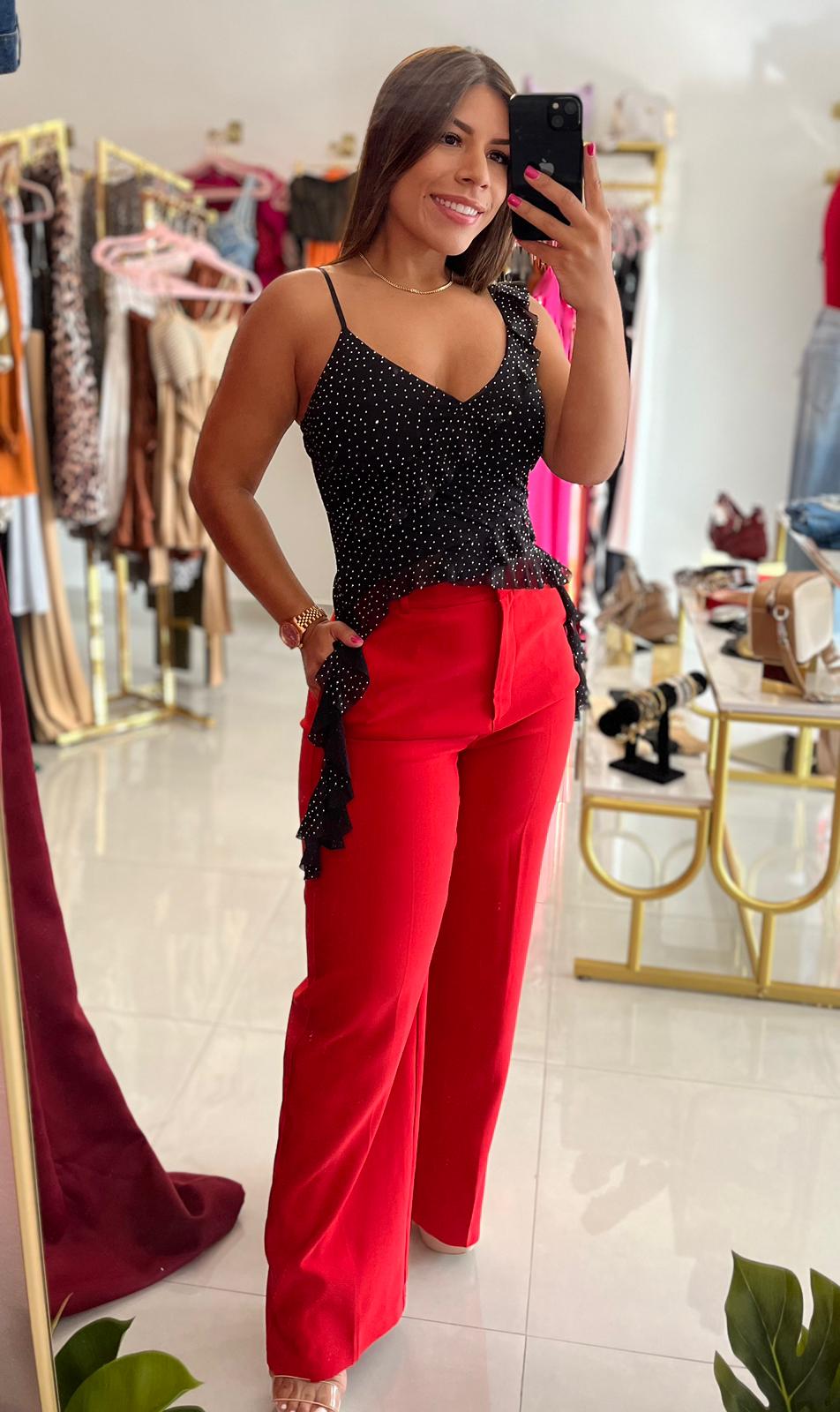 Glow Crop Top- Black