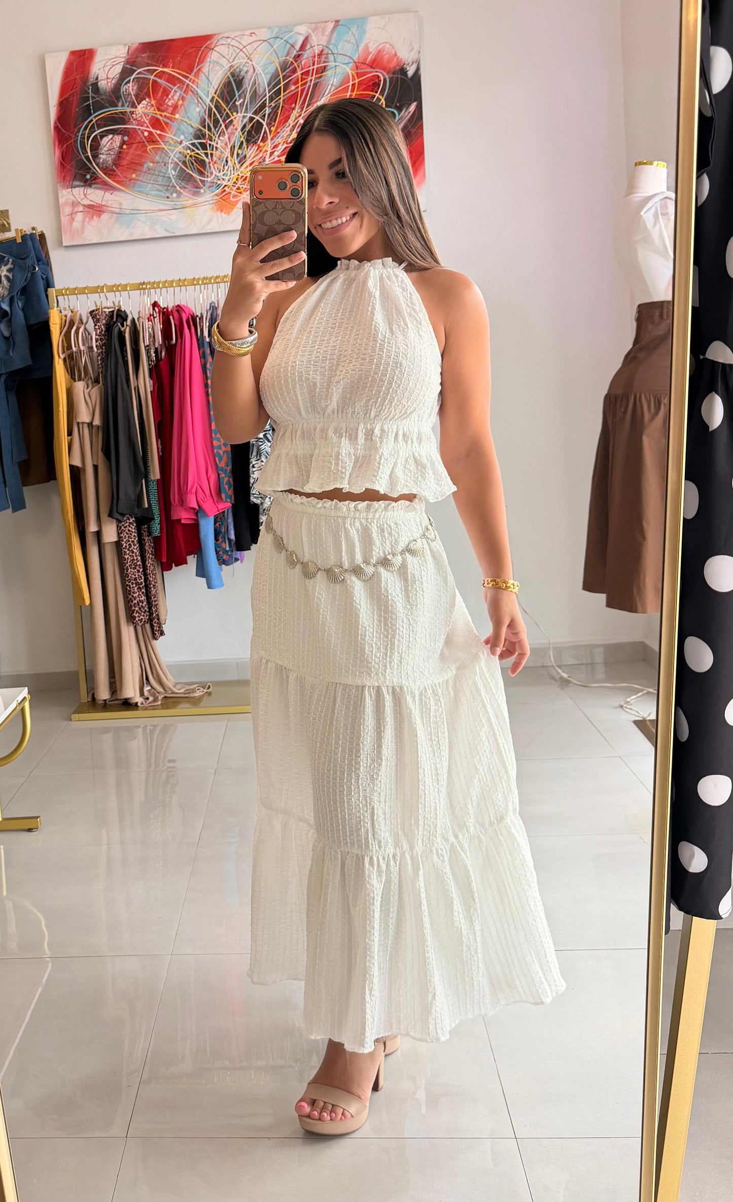 White Skirt Set