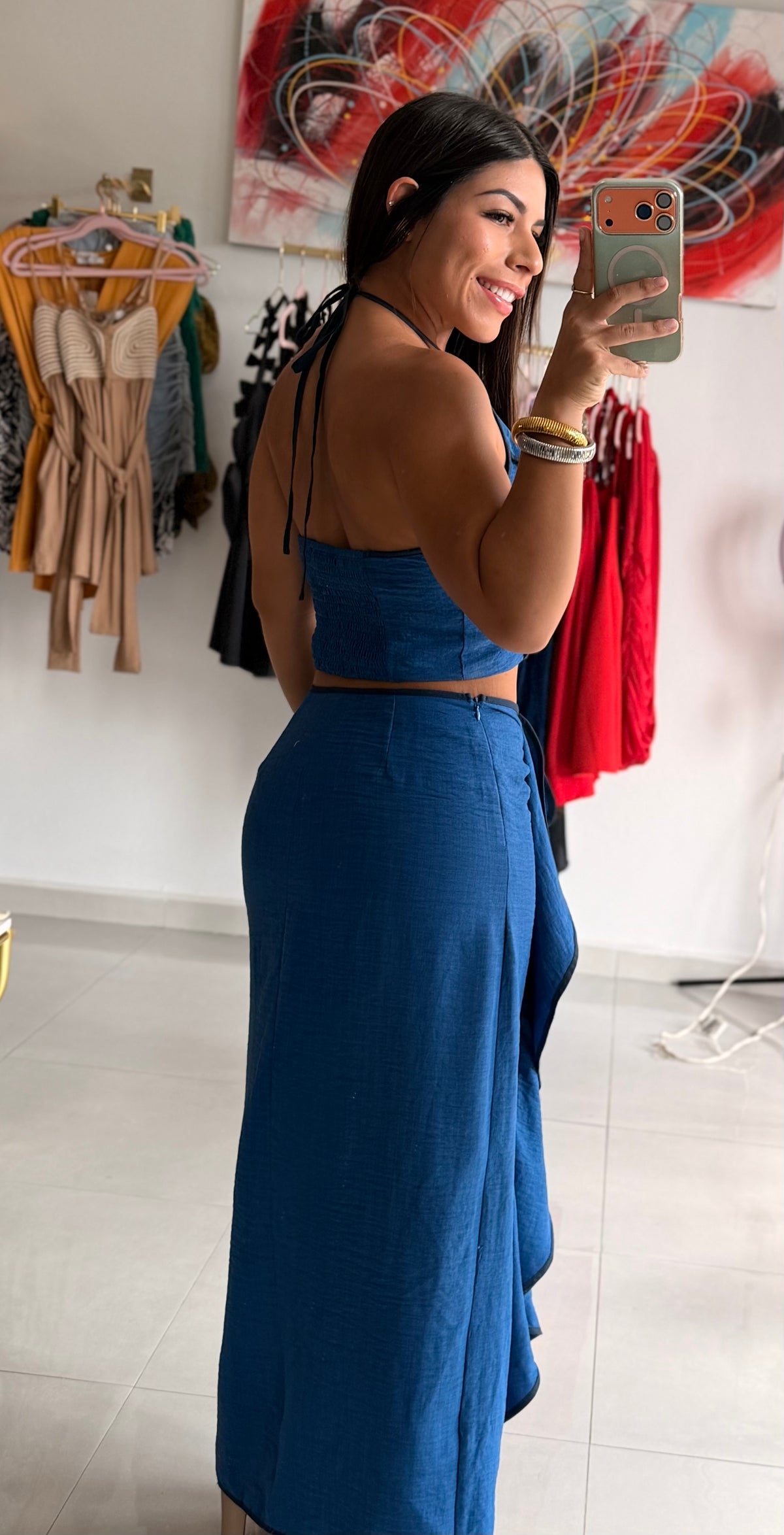 Blue Ruffle Set