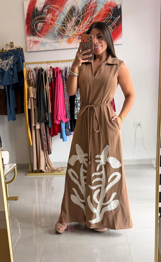 Kakhi Maxi Dress