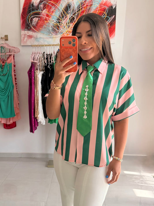 Posh Stripe Blouse