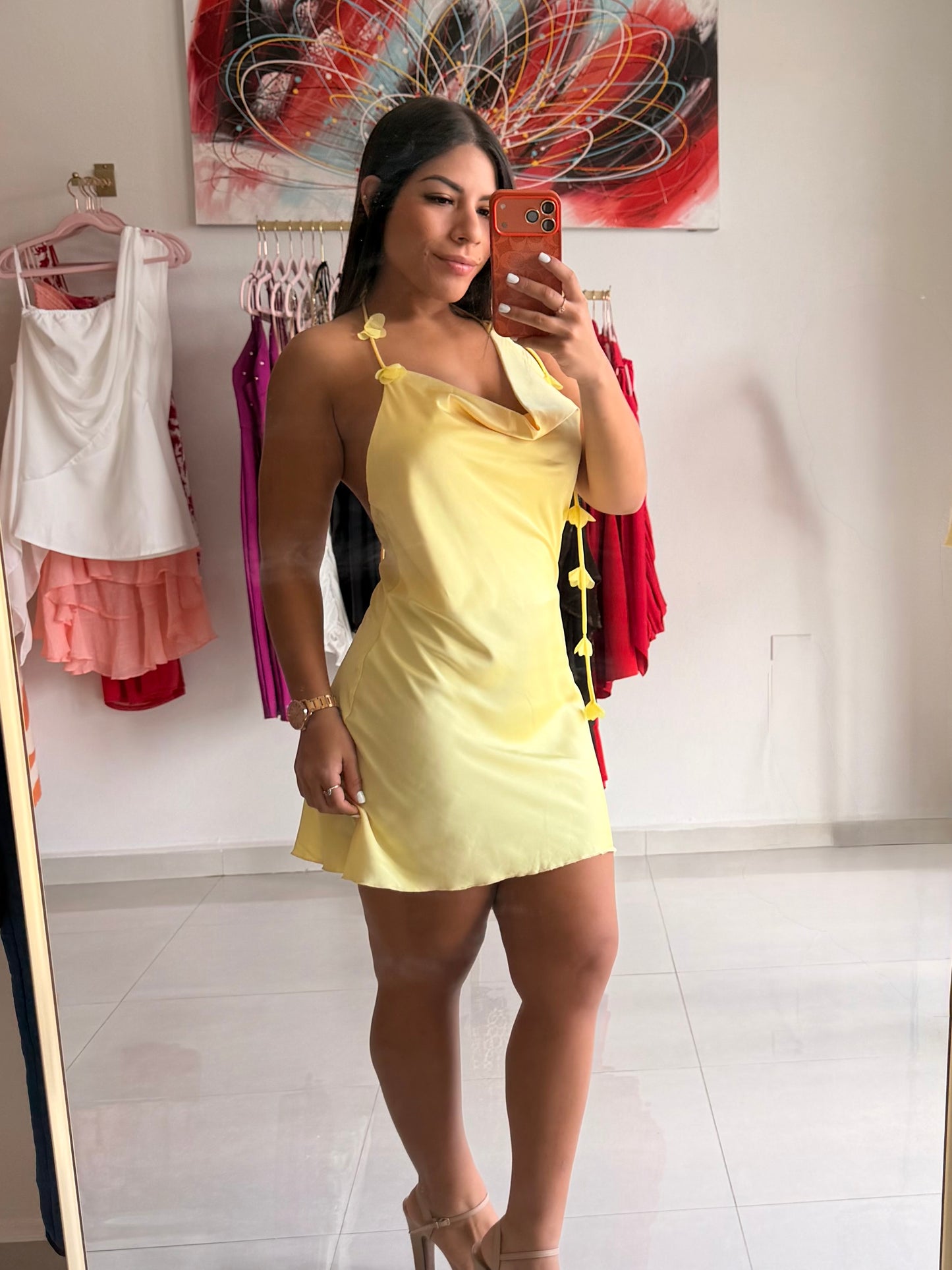 Soleil Satin Mini Dress