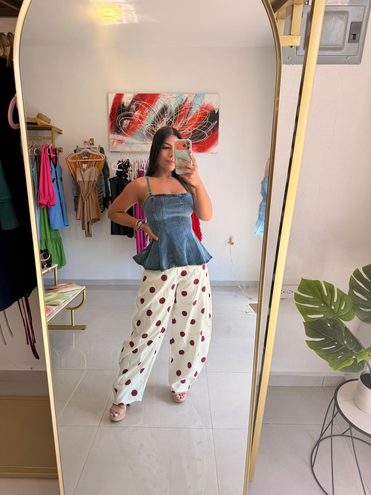 White & Wine Barrel Pant