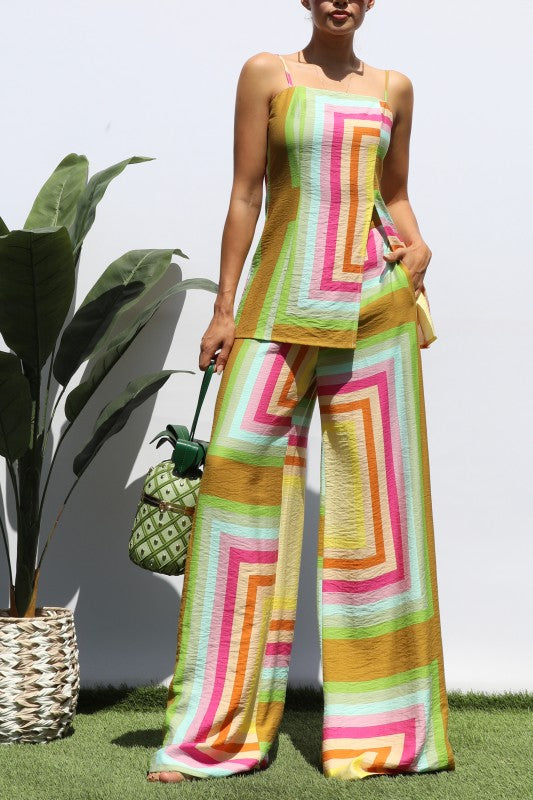 Printed Top & Pant Set