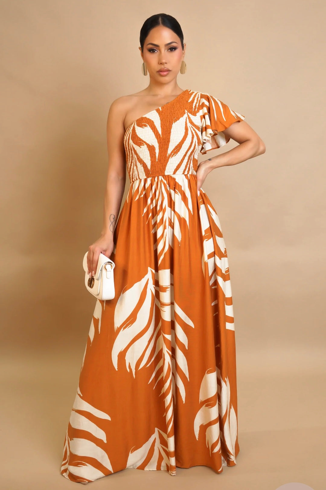 A Pick Me Up Maxi Dress-Orange
