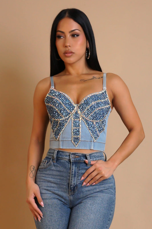 Stepping Out Top Denim