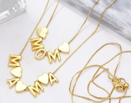 MOM Golden Letters Necklace