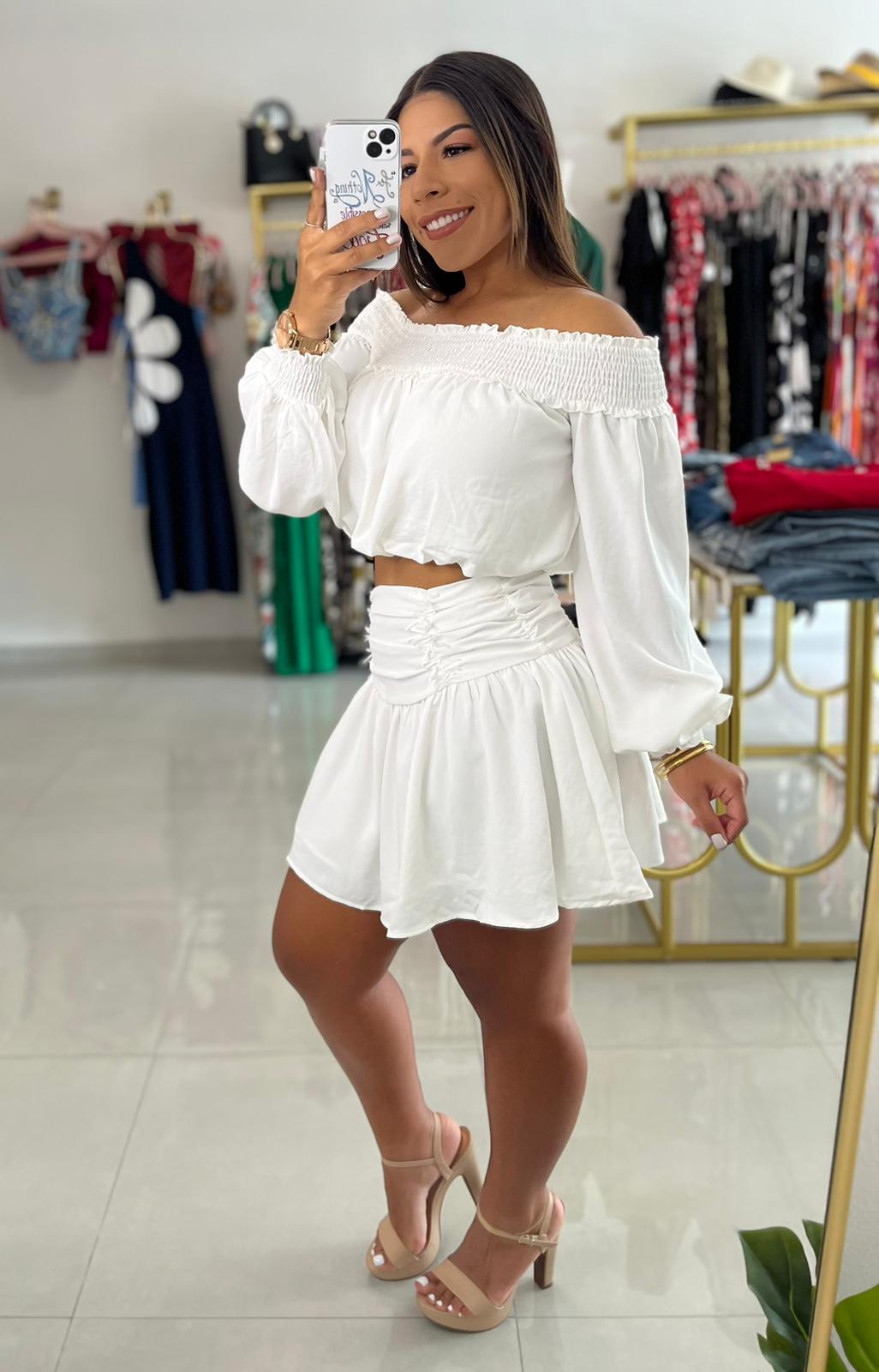 Skirt Set- White