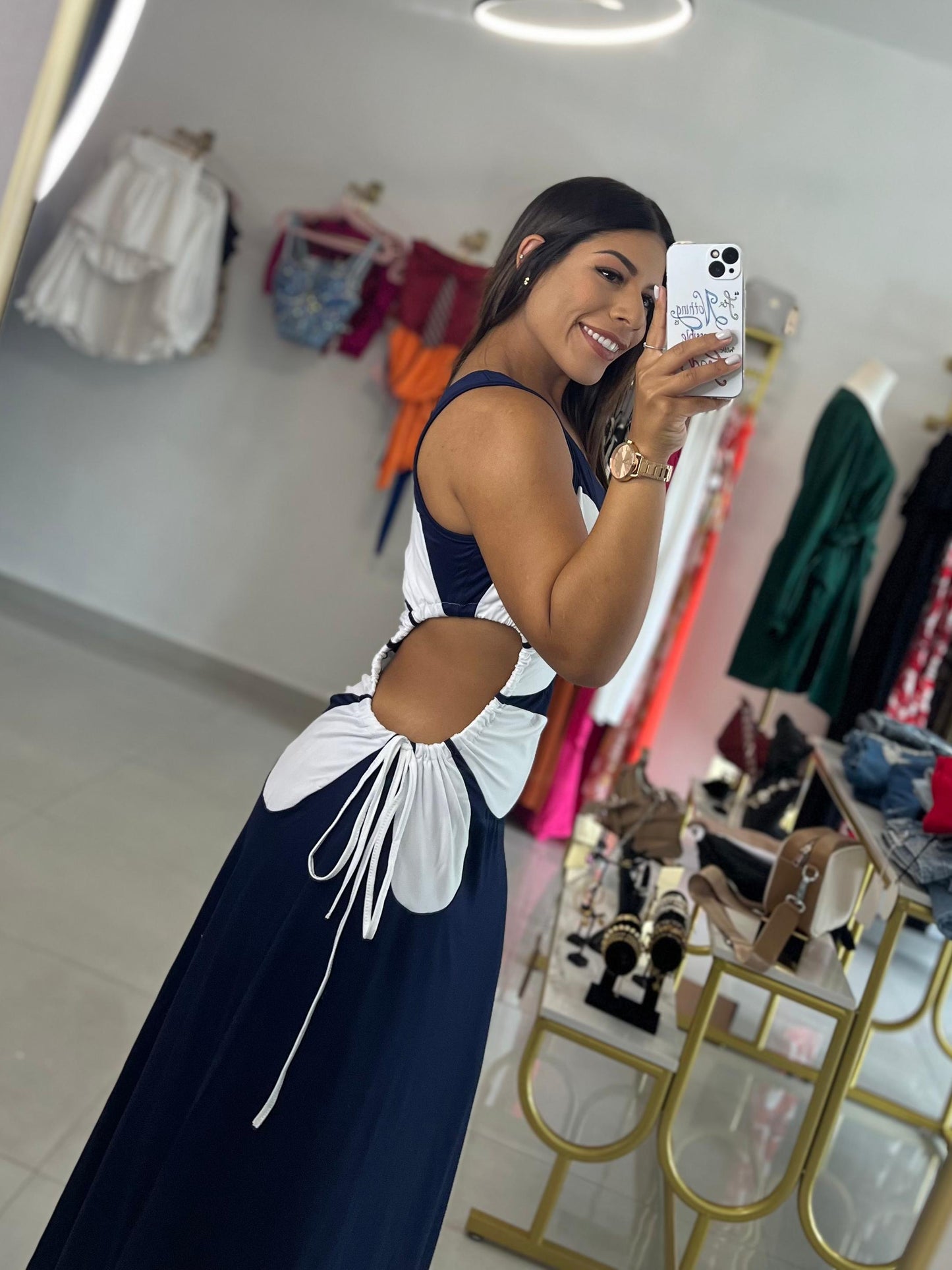 Maxi Dress Navy-Flor