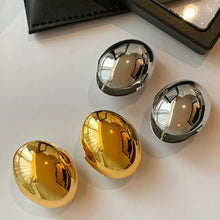 Retro Oval Earrings - Gold